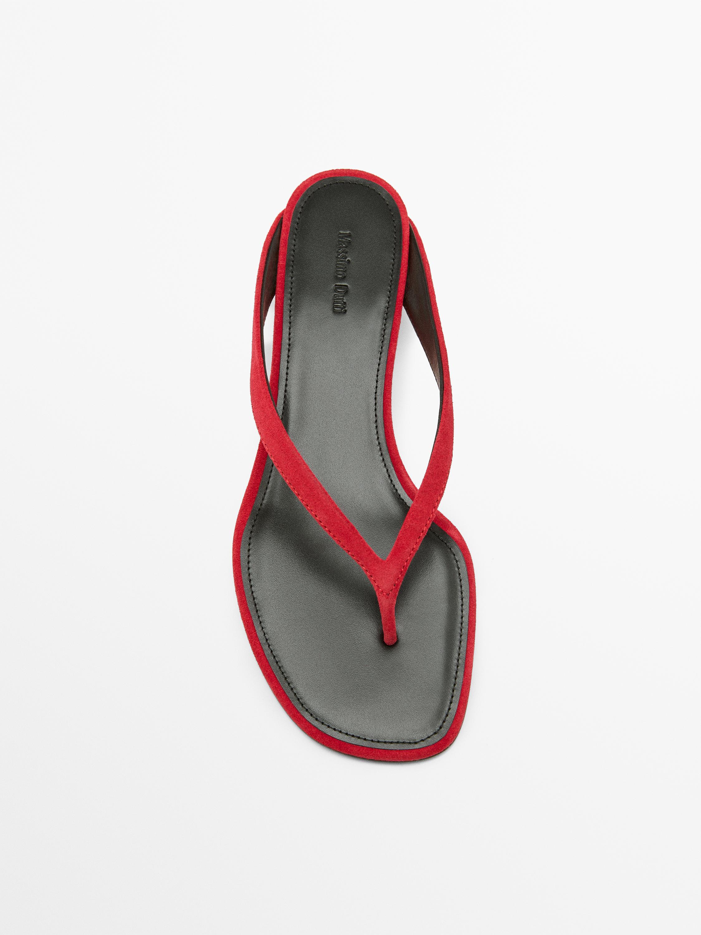 Sandale entre-doigts talon midi